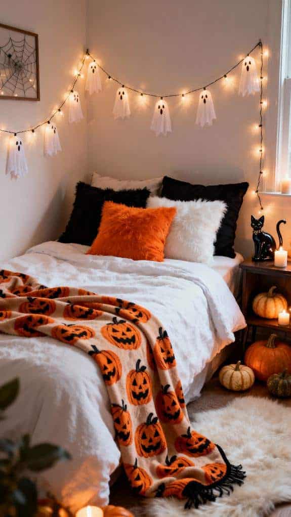 cozy halloween bedroom decor