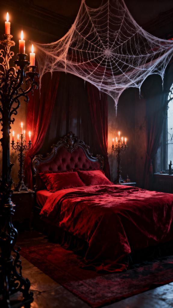 cozy halloween bedroom decor