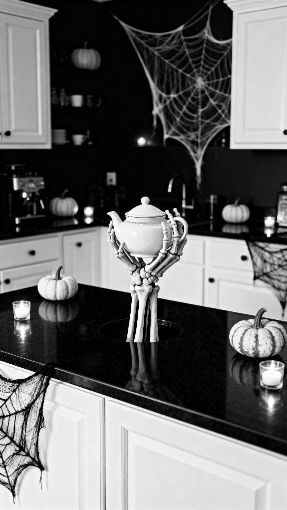 cozy halloween coffee bar