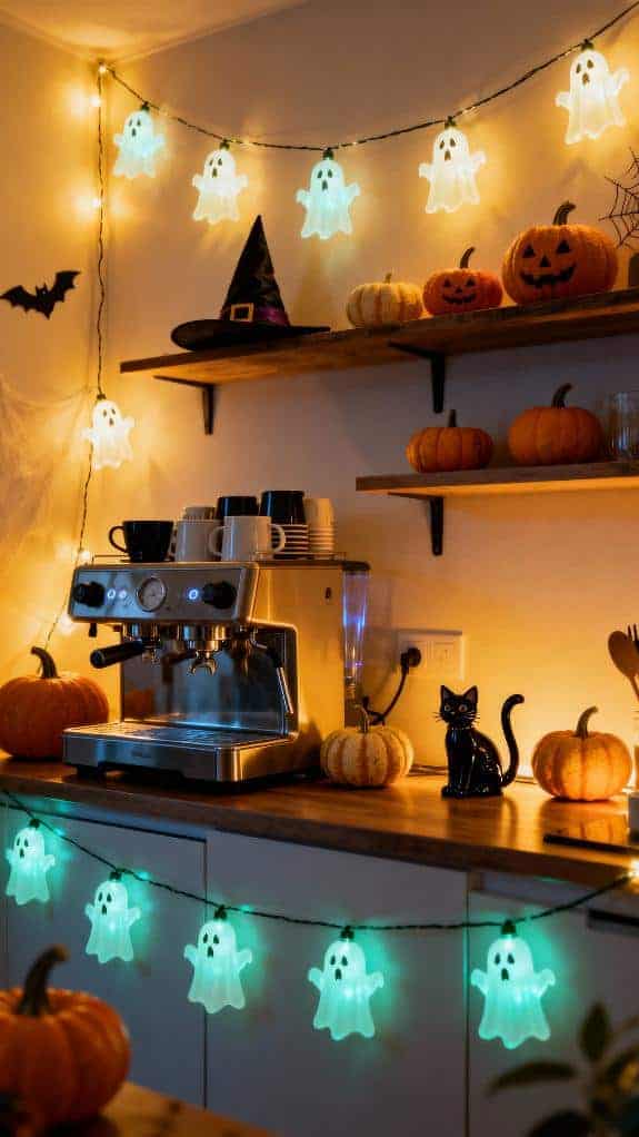 cozy halloween coffee nook