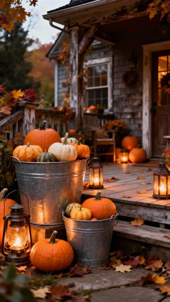 cozy halloween patio decor