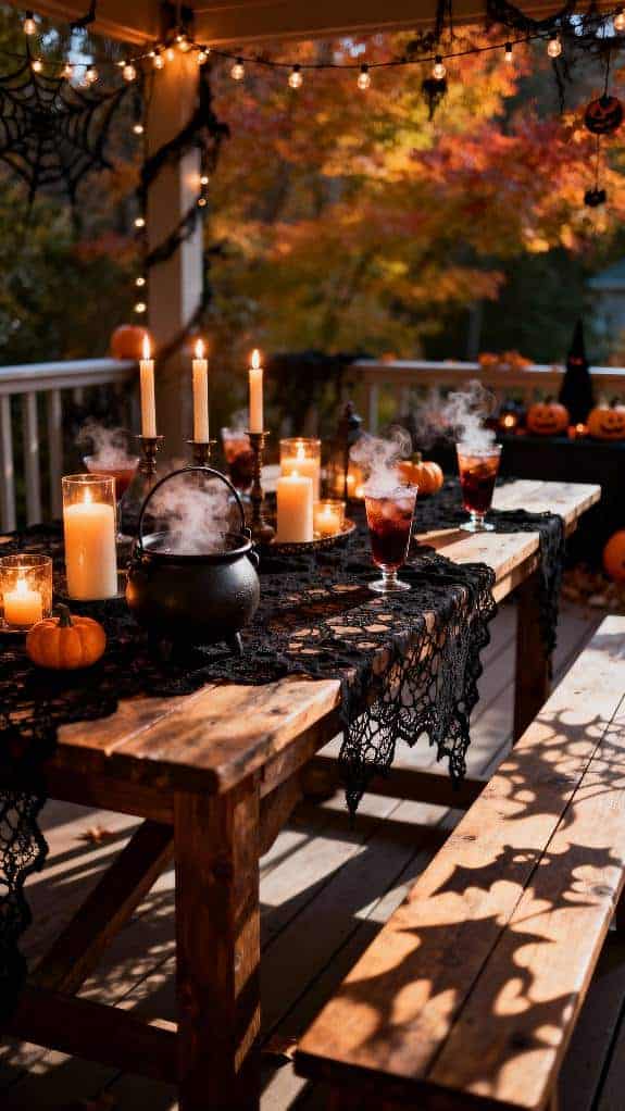 cozy halloween patio gathering