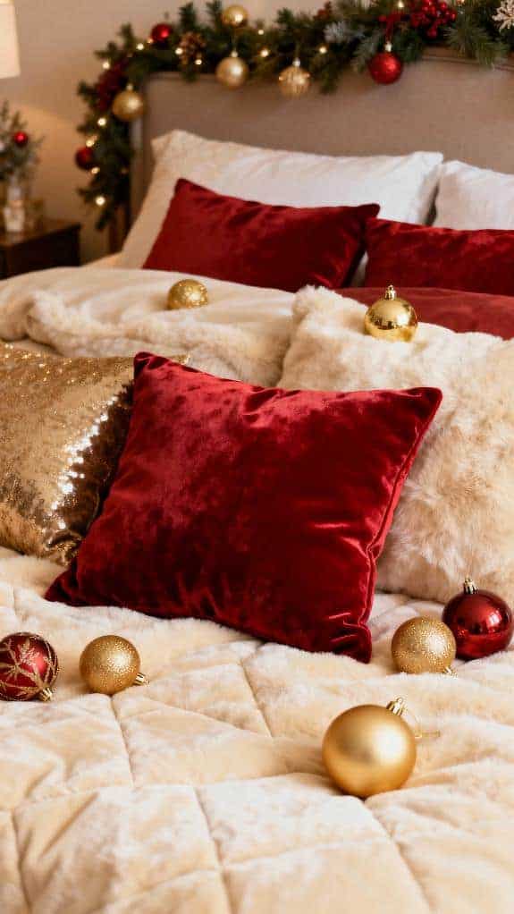 cozy holiday bedroom decor