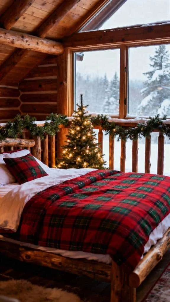 cozy holiday bedroom decor