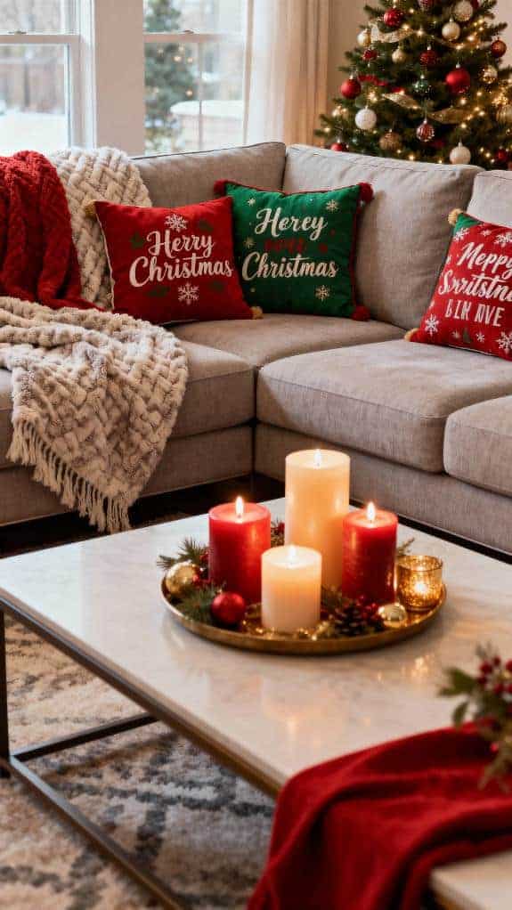 cozy holiday family room