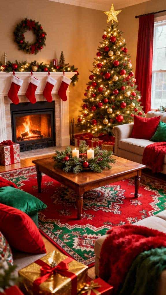 cozy holiday family room