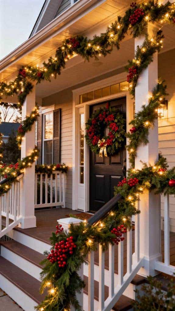 cozy holiday porch decor