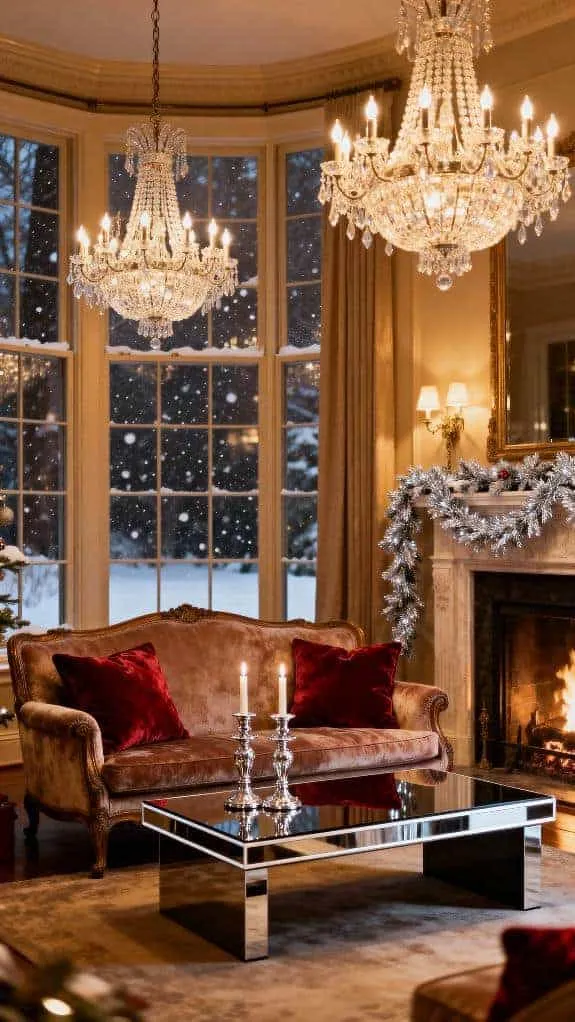 cozy holiday sitting area