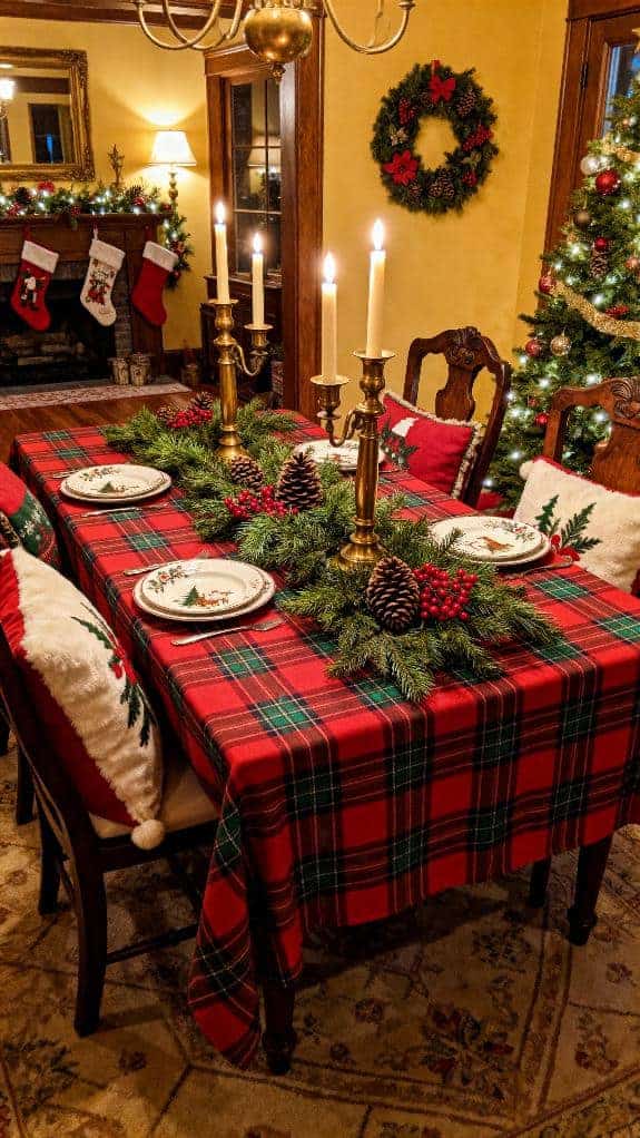 cozy holiday table setting