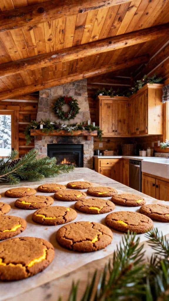 cozy kitchen with evergreen