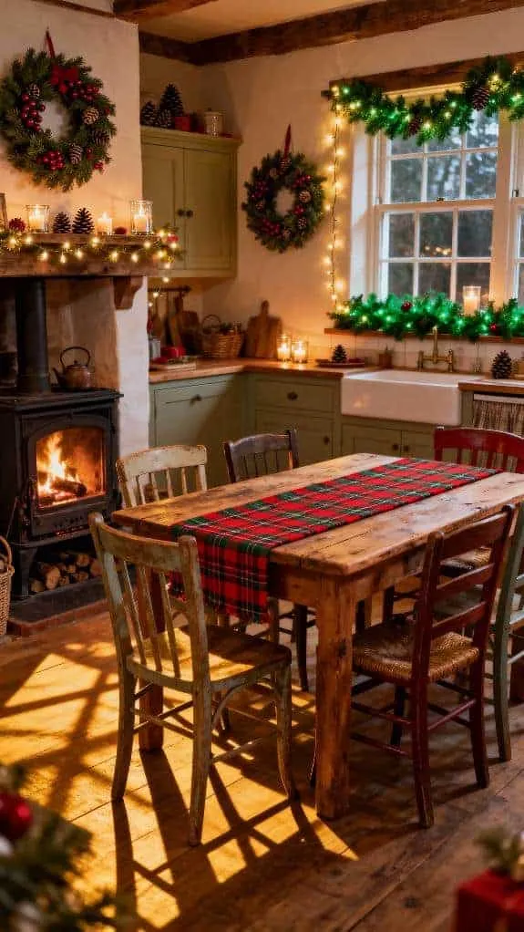 cozy kitchen with mismatched chairs