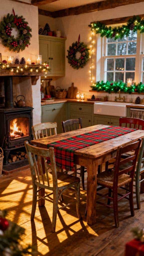 cozy kitchen with mismatched chairs
