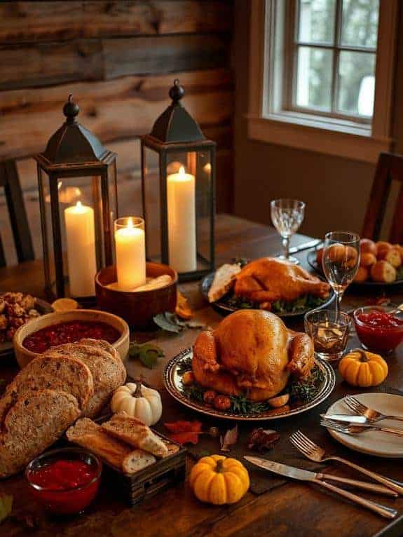 cozy lanterns with flameless candles