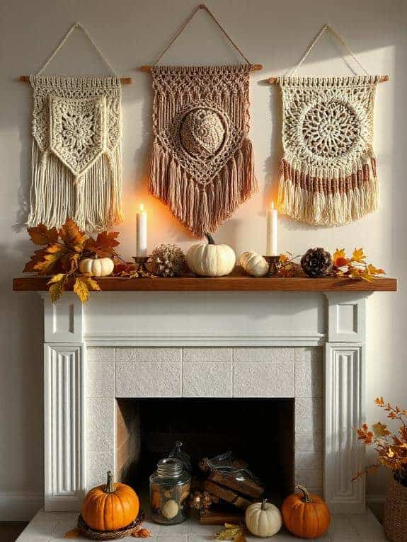 cozy macrame wall hangings