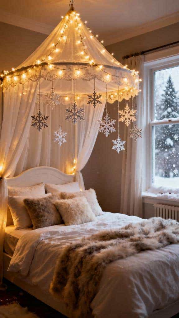cozy magical winter bedroom