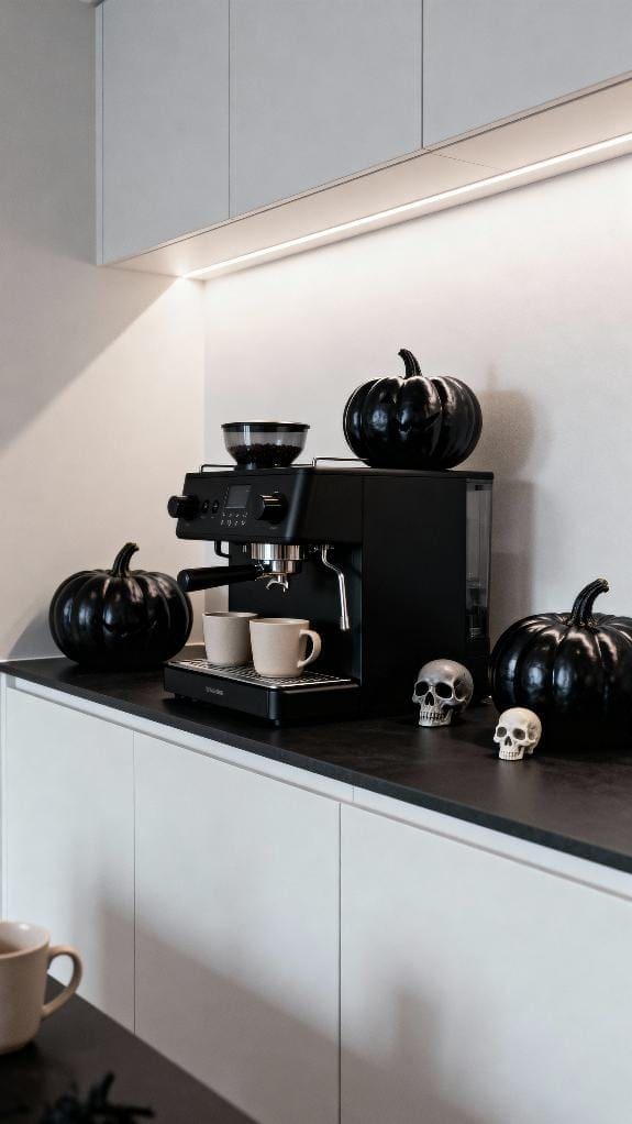 cozy modern halloween nook