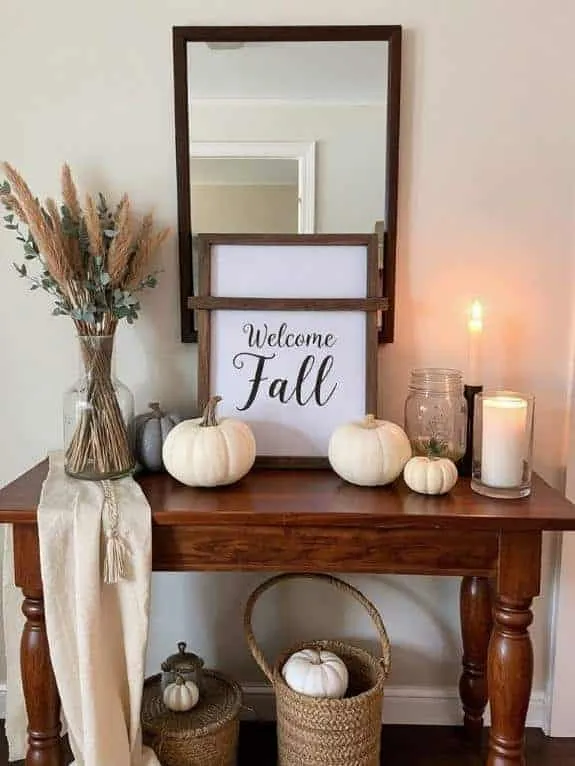 cozy neutral autumn decor