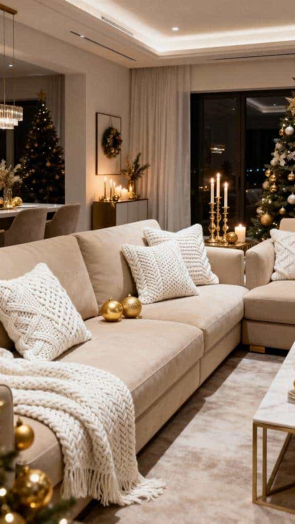 cozy neutral holiday decor
