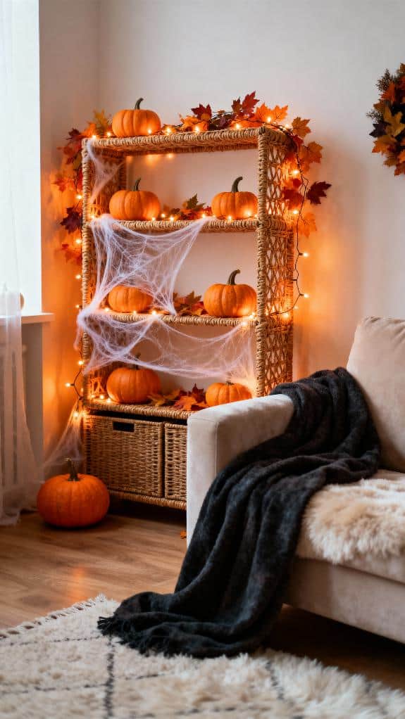 cozy orange twinkle lights