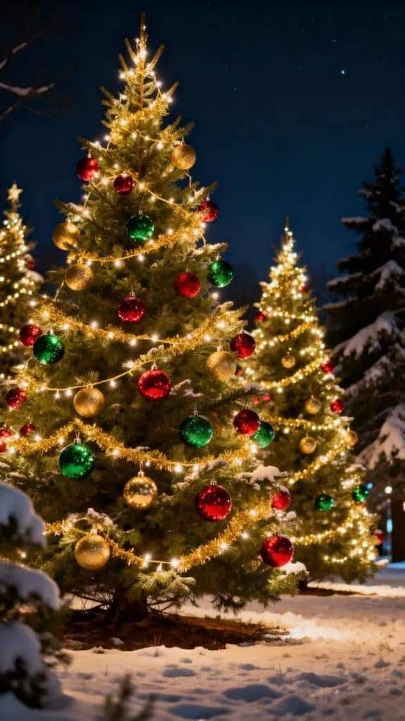 cozy outdoor christmas cluster