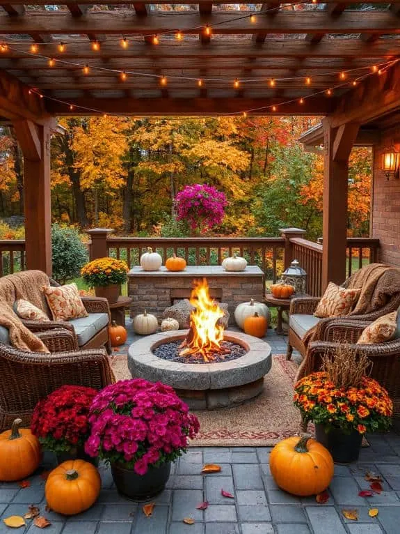 cozy outdoor fall decor