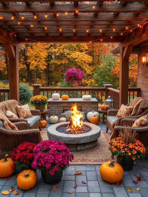 cozy outdoor fall decor