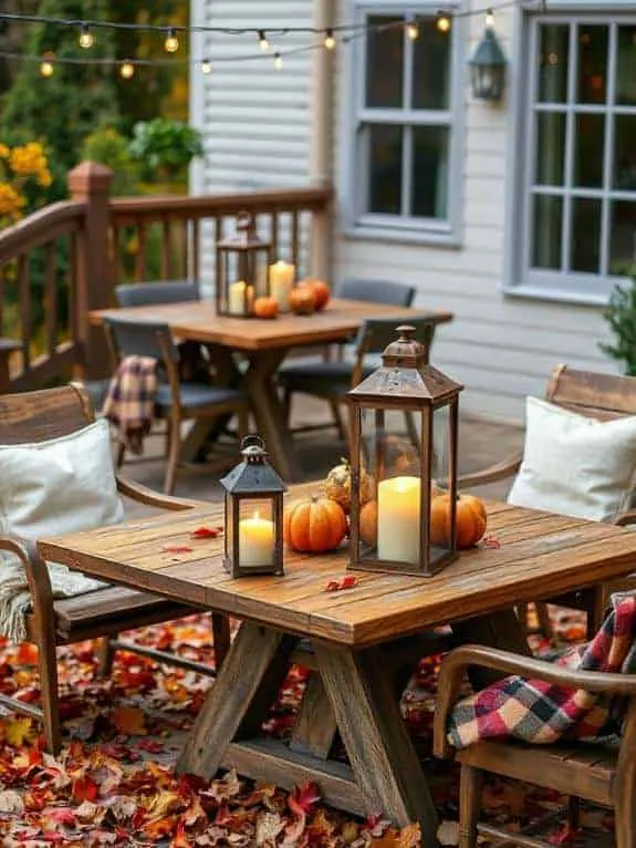 cozy outdoor lantern arrangements