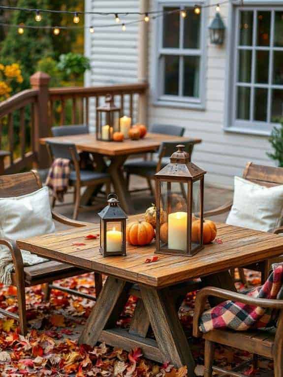 cozy outdoor lantern arrangements