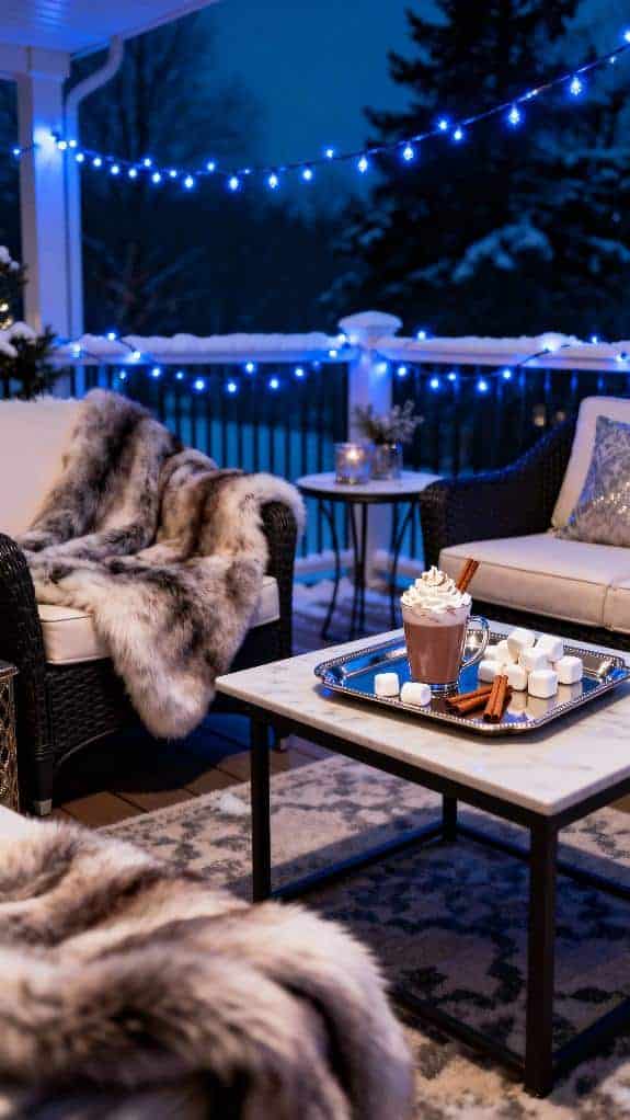 cozy patio with decorations