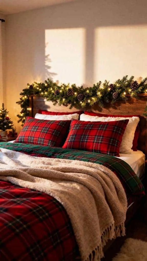 cozy plaid winter bedding