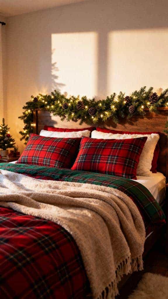 cozy plaid winter bedding