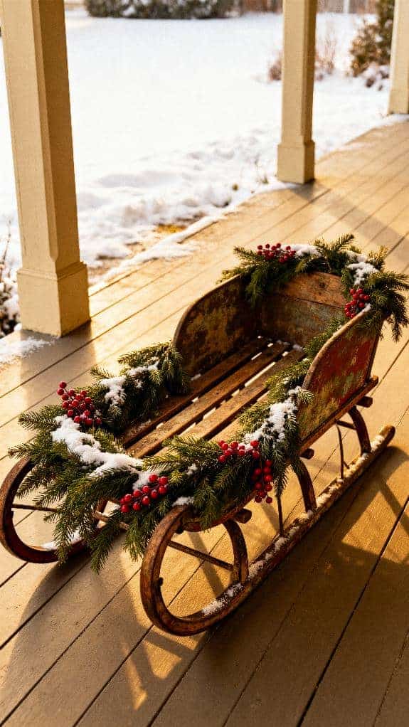 cozy porch holiday decor