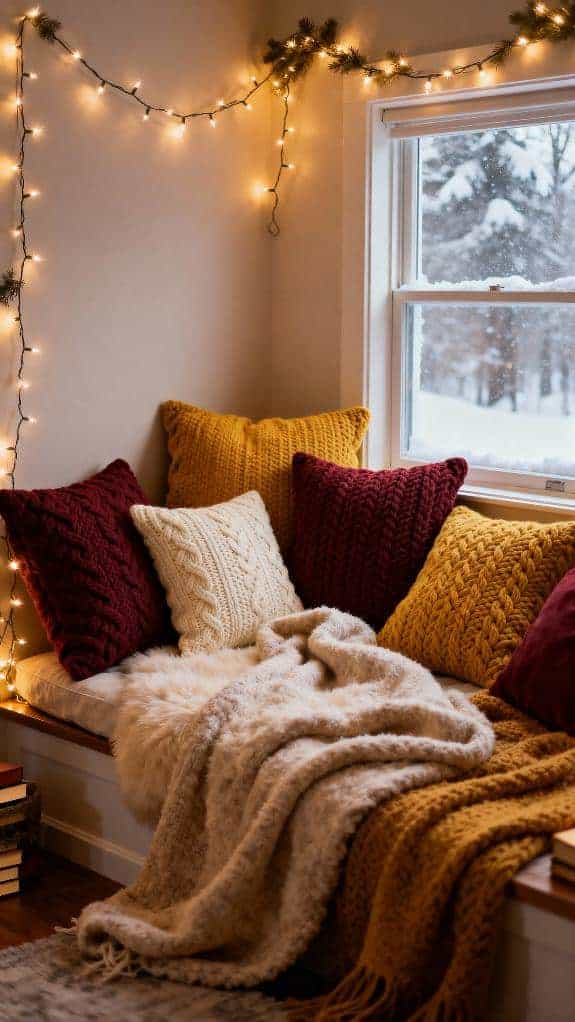 cozy reading nook setup