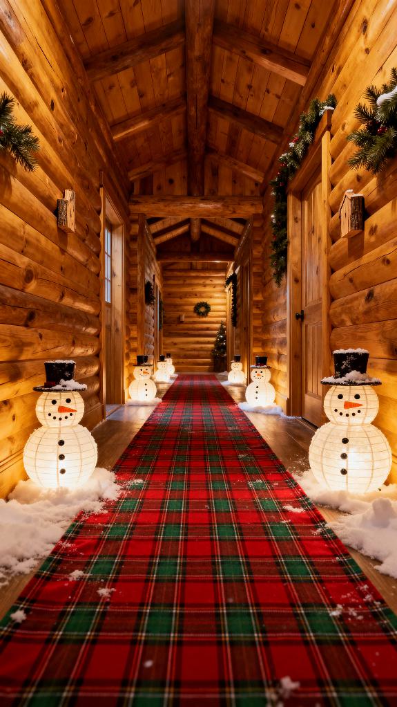 cozy rustic cabin hallway