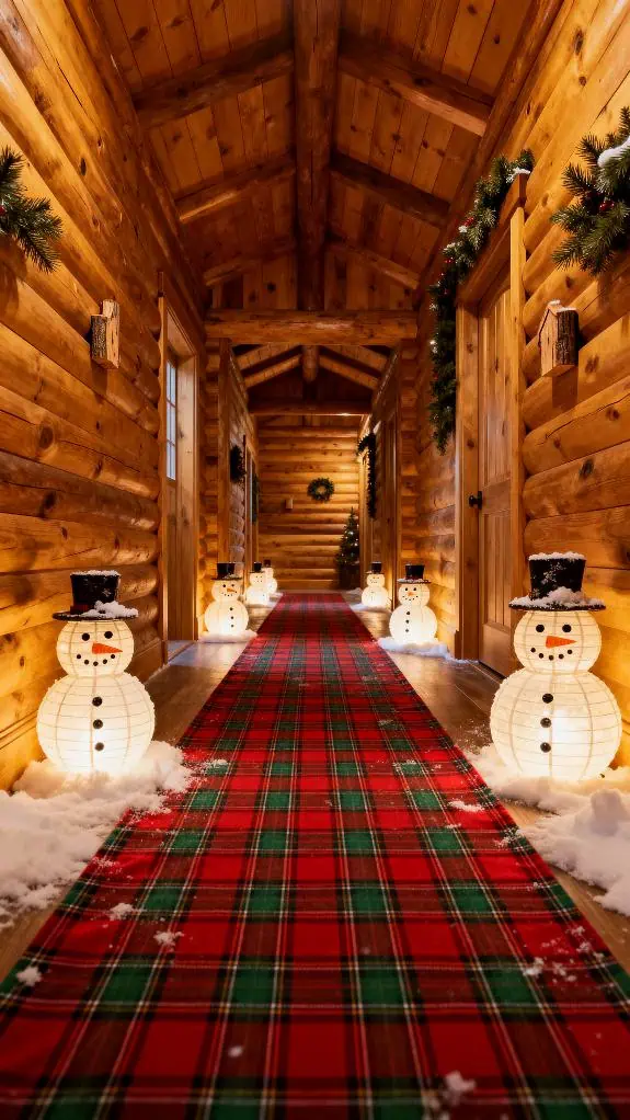 cozy rustic cabin hallway