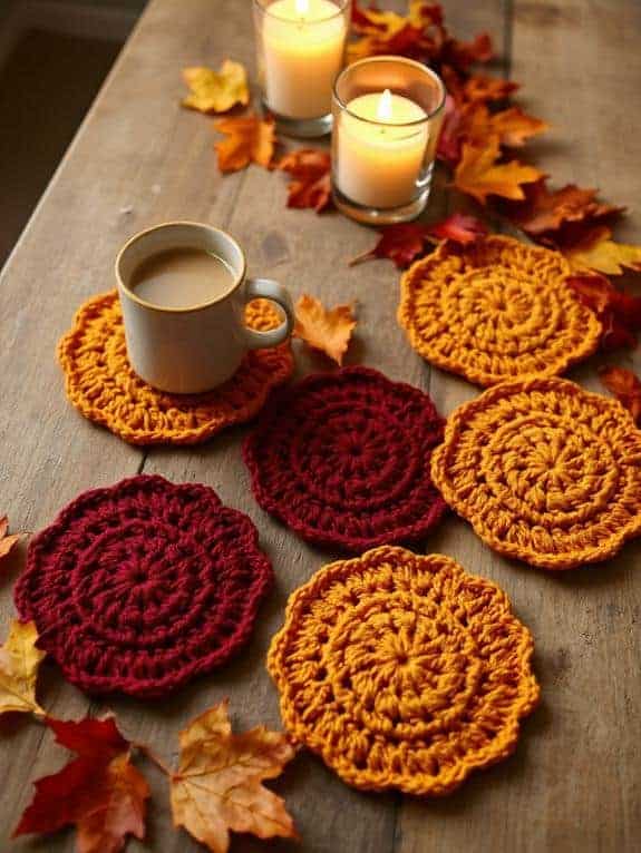cozy rustic crochet coasters