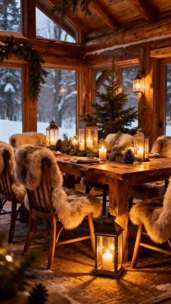 cozy rustic dining atmosphere