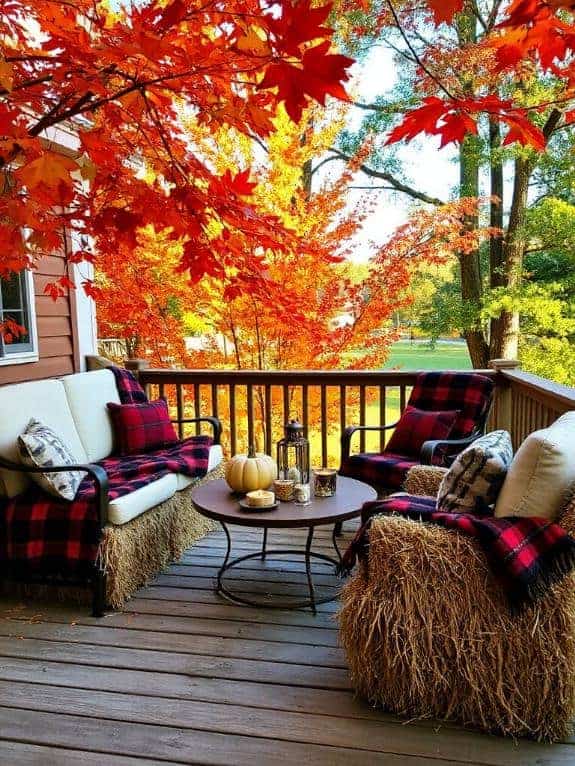 cozy rustic fall seating