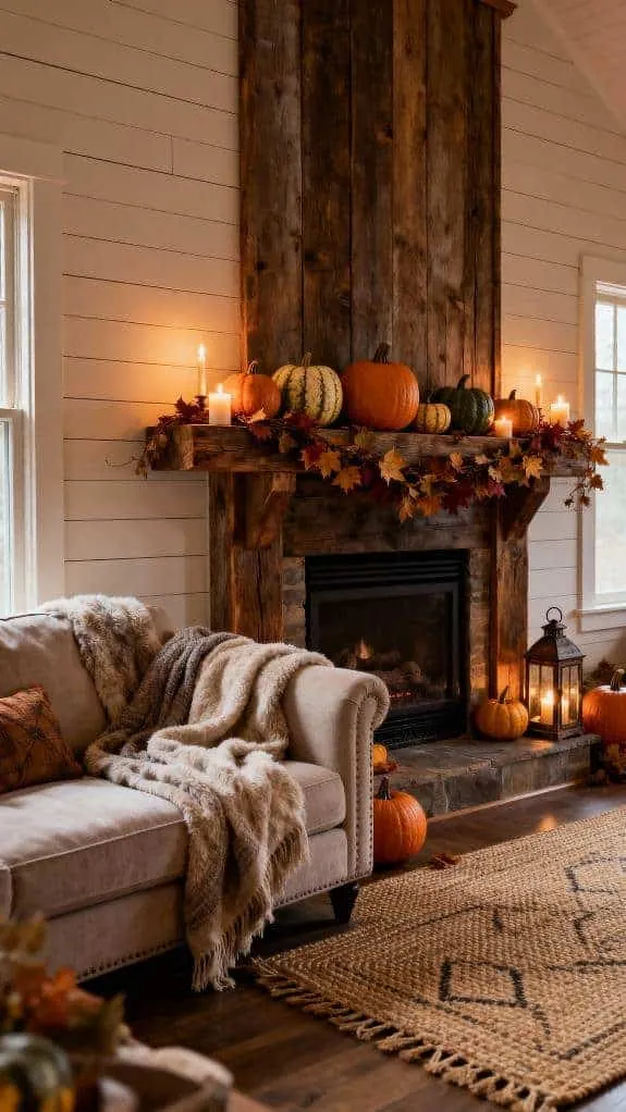 cozy rustic halloween decor