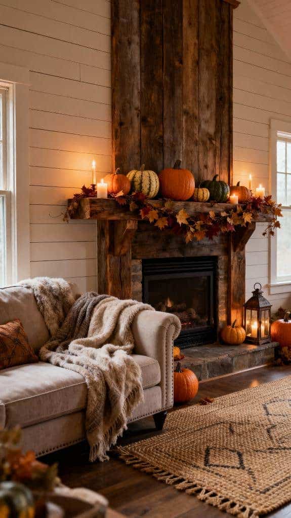cozy rustic halloween decor