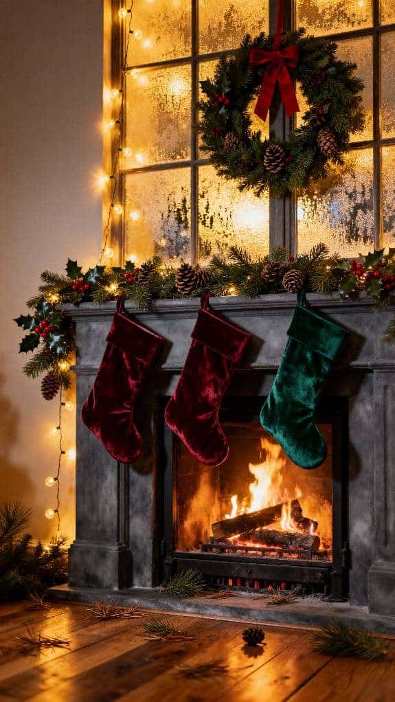 cozy smoky gray fireplace