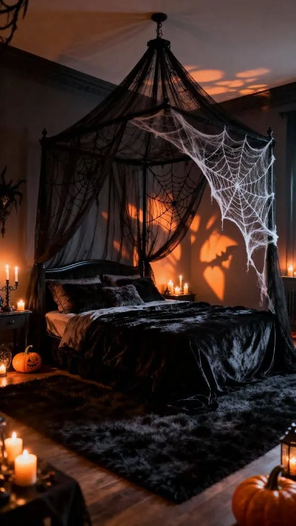 cozy spooky bedroom decor