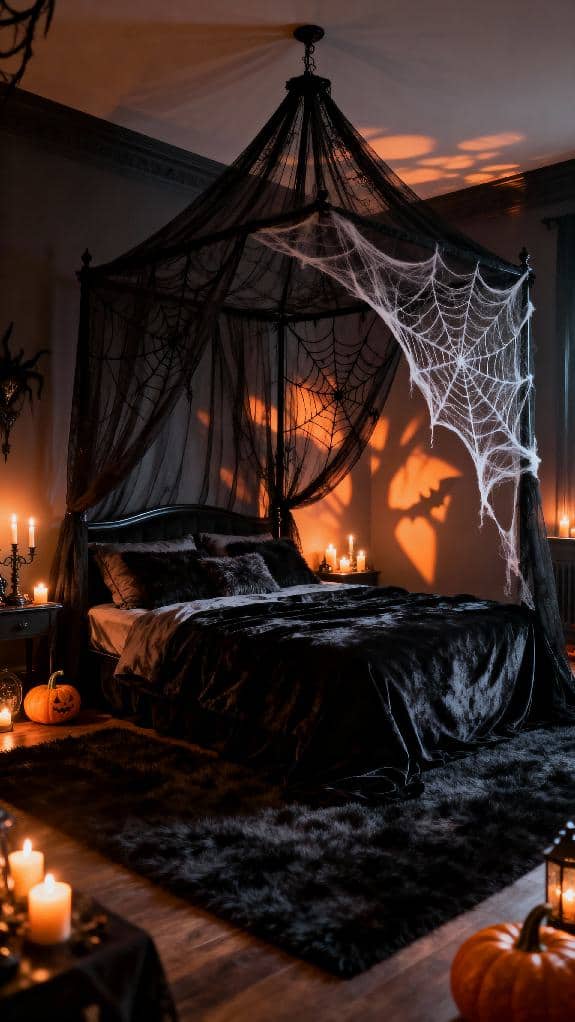 cozy spooky bedroom decor