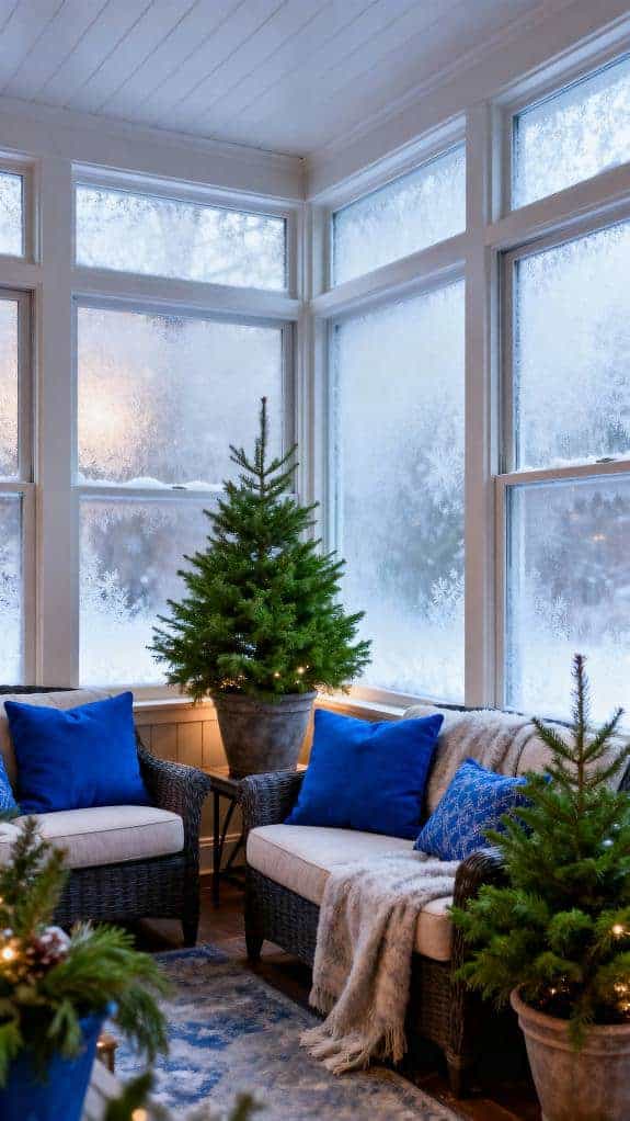 cozy sunroom with cushions