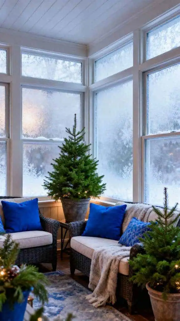 cozy sunroom with cushions
