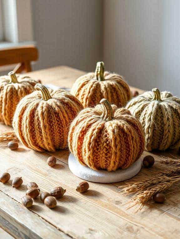 cozy sweater wrapped pumpkins project