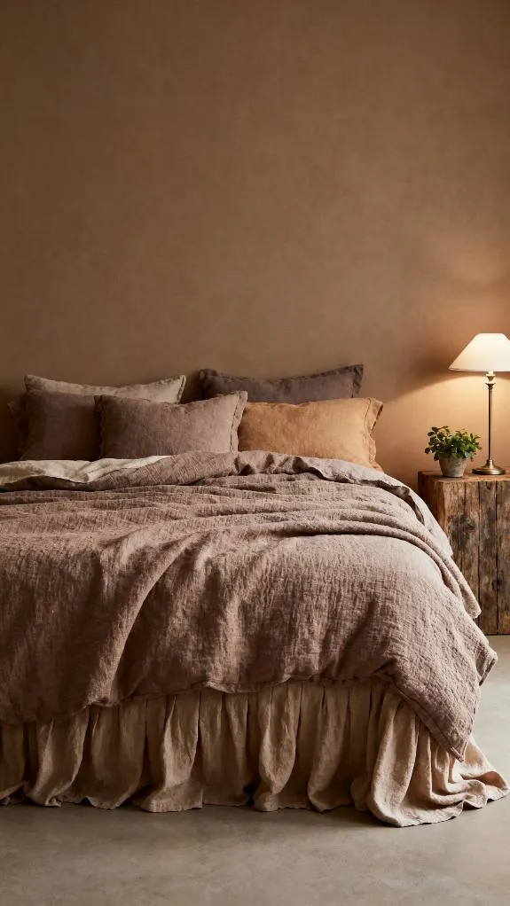 cozy taupe cotton bedding