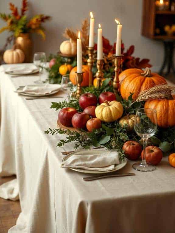 cozy thanksgiving table decor