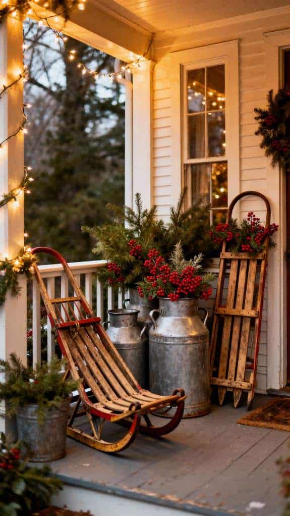 cozy vintage porch decor