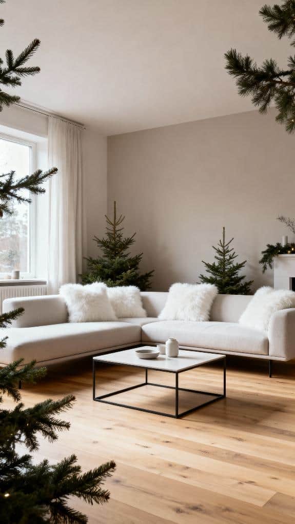 cozy white cushions nature